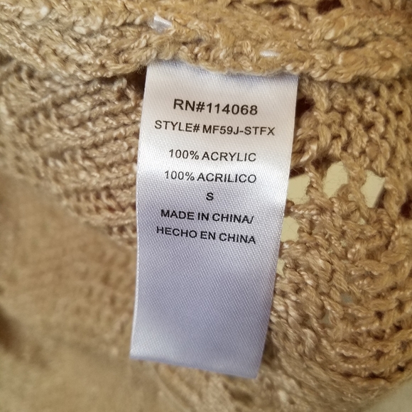 New AVLN STUDIO Open Knit Open Front Cardigan - Picture 5 of 7